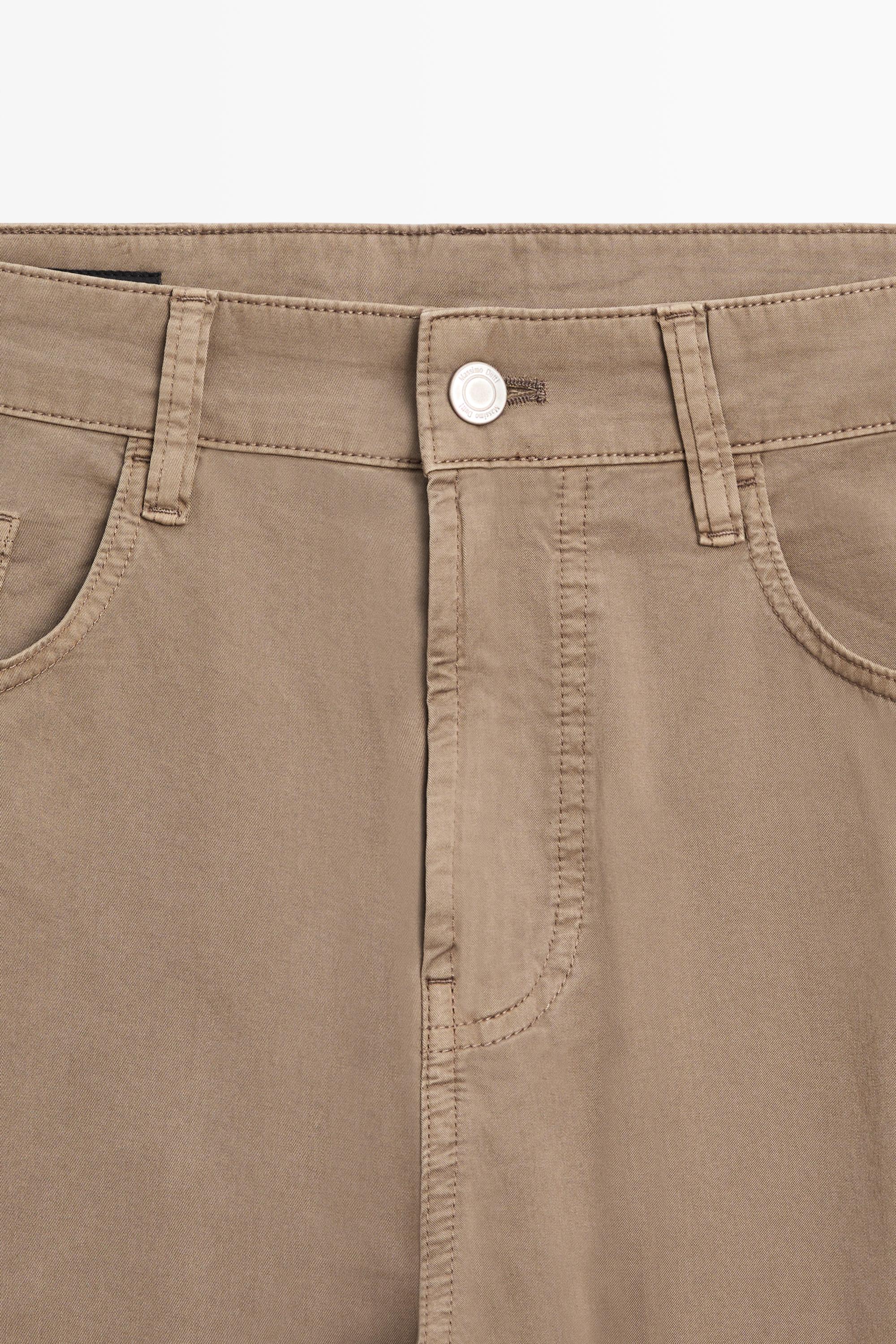 Faux jean barrel en popeline